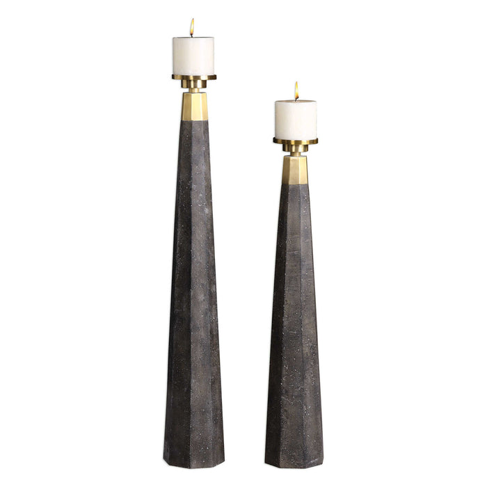 Pons - Candleholders (Set of 2) - Gray