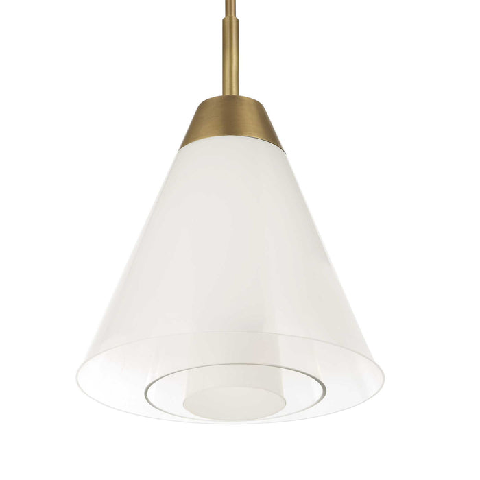 Tiered Ombre - 1 Light LED Pendant - Brass