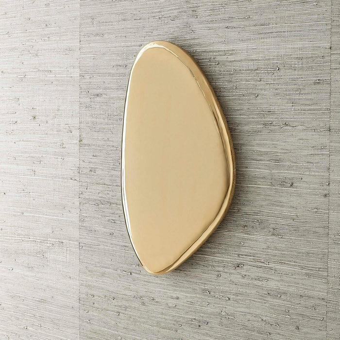 Jelly Bean - 26" x 16" Wall Sculpture - Gold