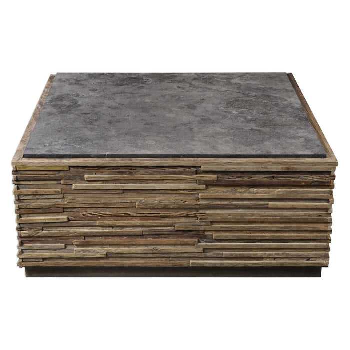 Malia - Coffee Table - Gray / Woodtone