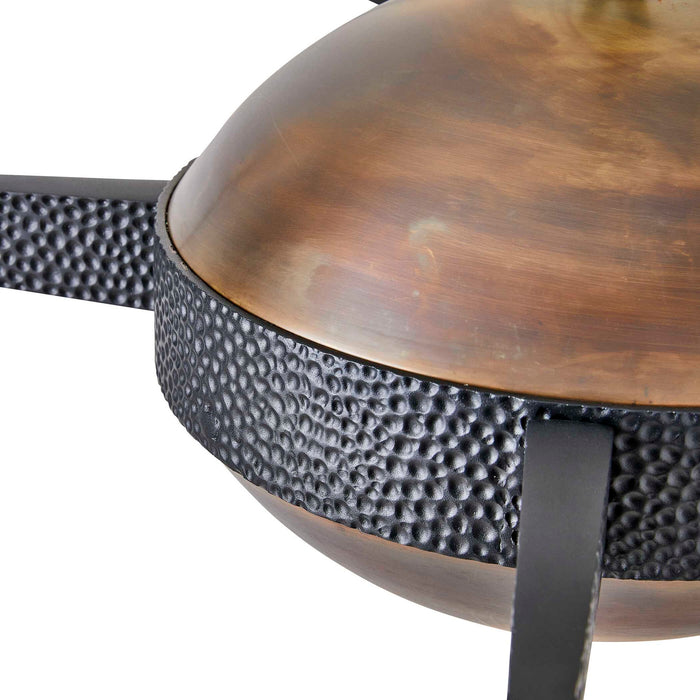 Open Arms - 8 Light Chandelier - Black / Gray