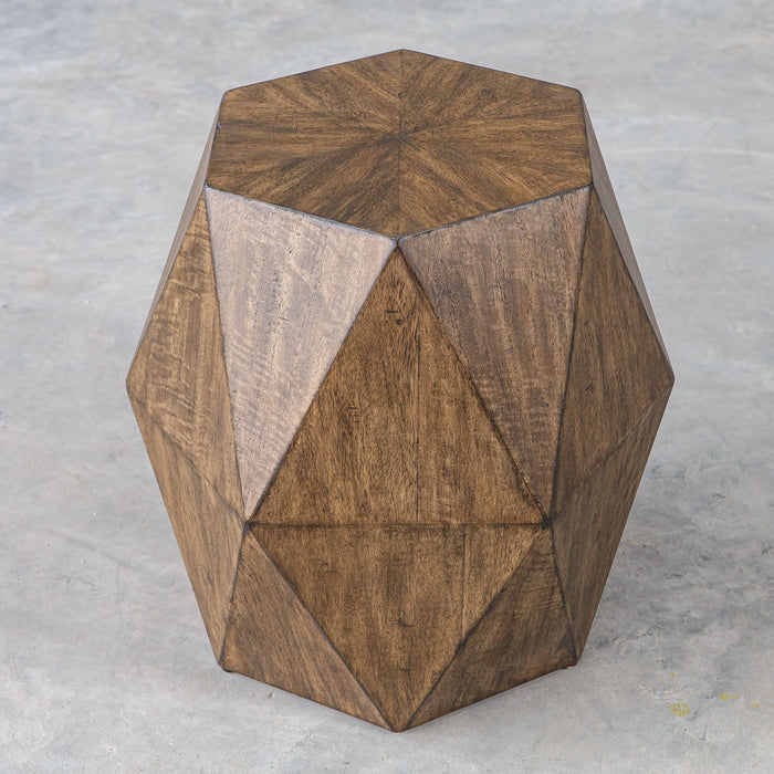 Volker - Honey Geometric Accent Table