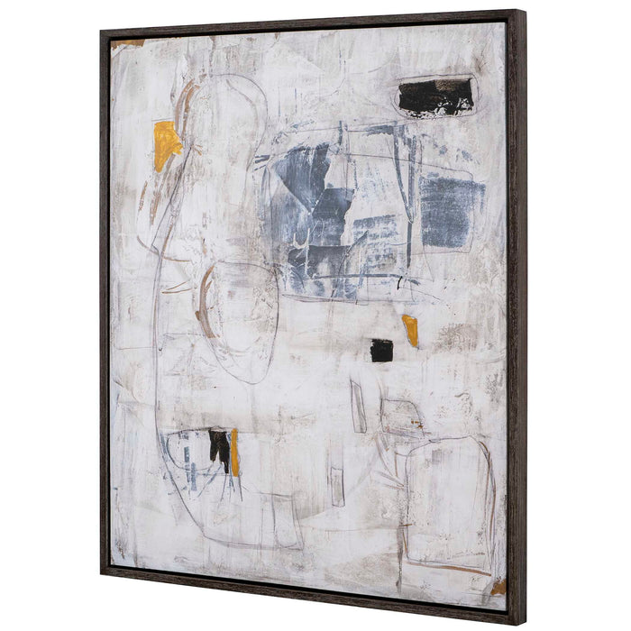 Boom Town - Framed Canvas - Black / Brown / White