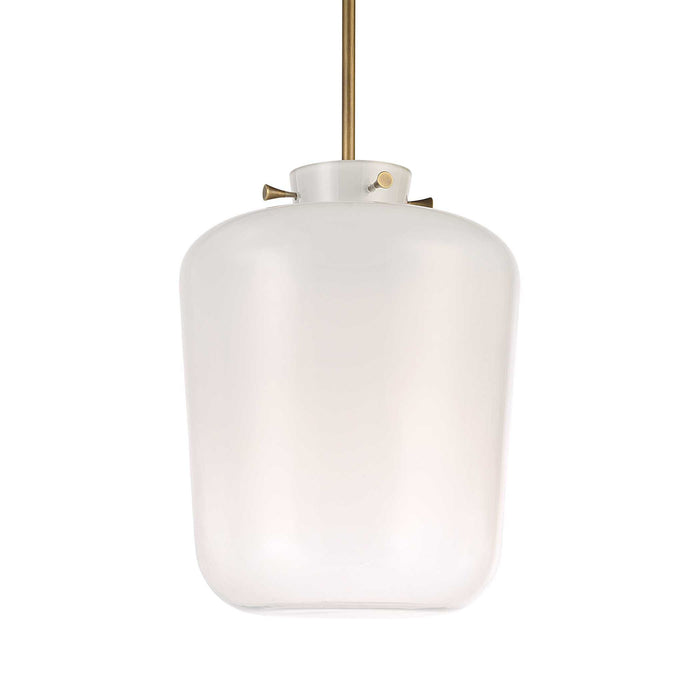 Opalescence - 1 Light Pendant - Brass / White