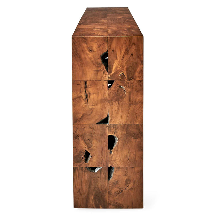 Teak Tac Toe - Console Table