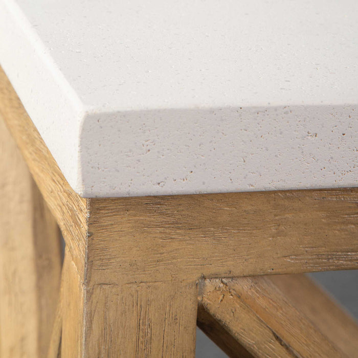 Catali - Stone Console Table - Ivory