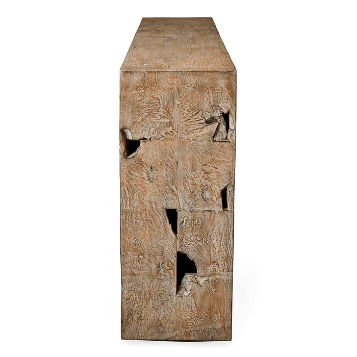 Teak Tac Toe - Console Table