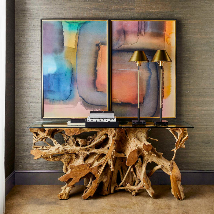 Prismatic - Framed Prints (Set of 2) - Blue / Green / Orange