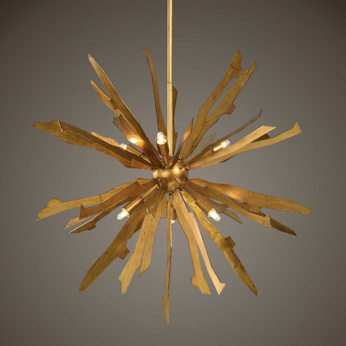Starburst - 6 Light Pendant - Gold