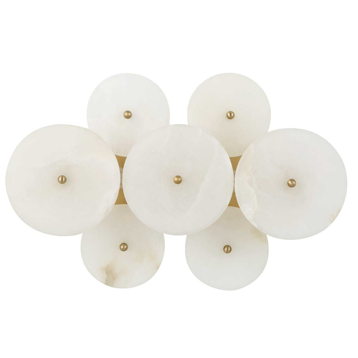 Alabaster Radiance - 2 Light Sconce - Brass