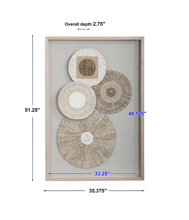 Braided Cirque - Shadow Box - Brown / White / Woodtone