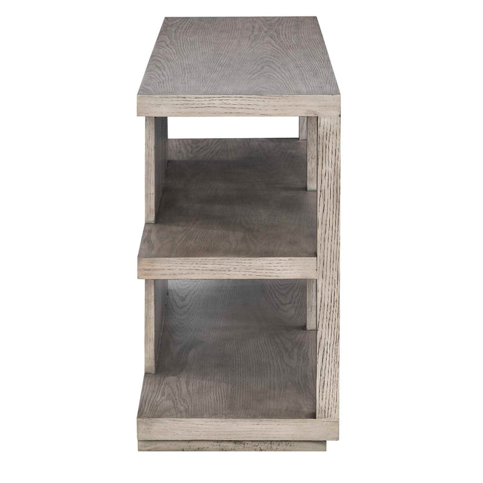 Haven - Long Sofa Table - Gray / Woodtone