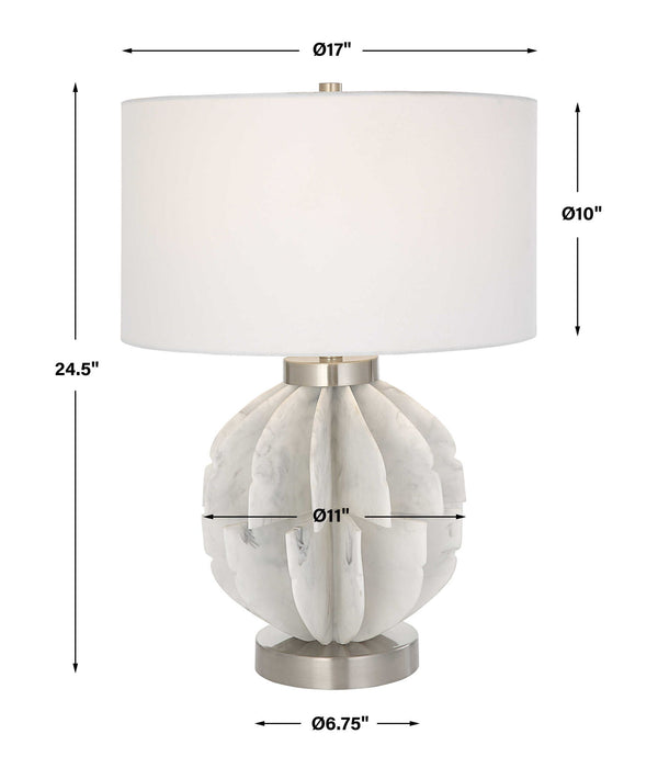 Repetition - Marble Table Lamp - White