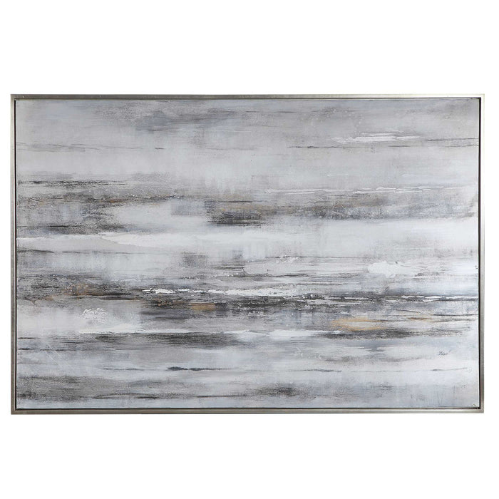 Smoky Waves - Hand Painted Canvas - Black / Brown / Gray