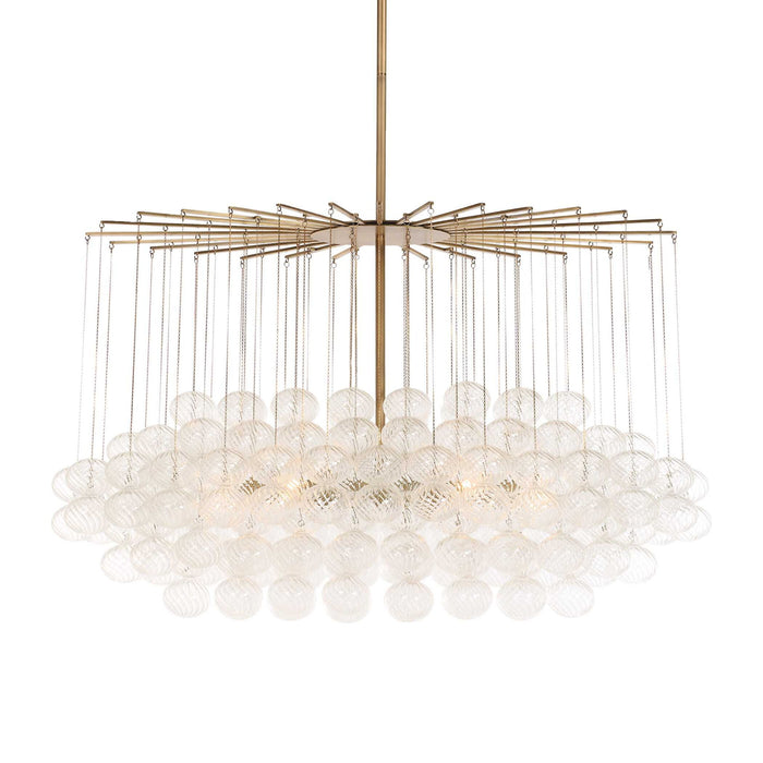 Bubbles - 6 Light Chandelier - Brass