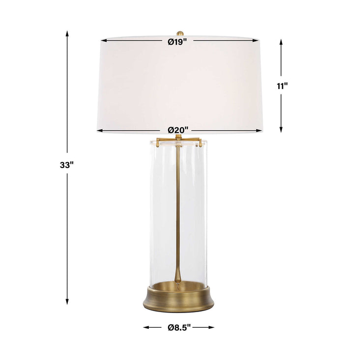 Clear View - Table Lamp - Brass