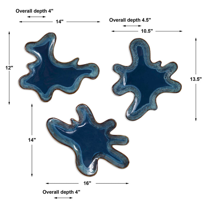 Splash - Bowls (Set of 3) - Blue