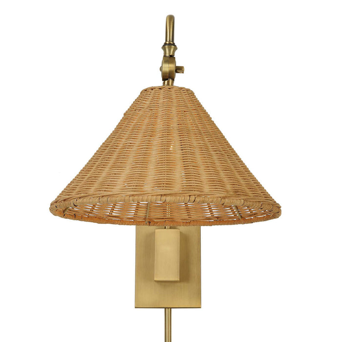 Phuvinh - 1 Light Rattan Shade Sconce - Beige