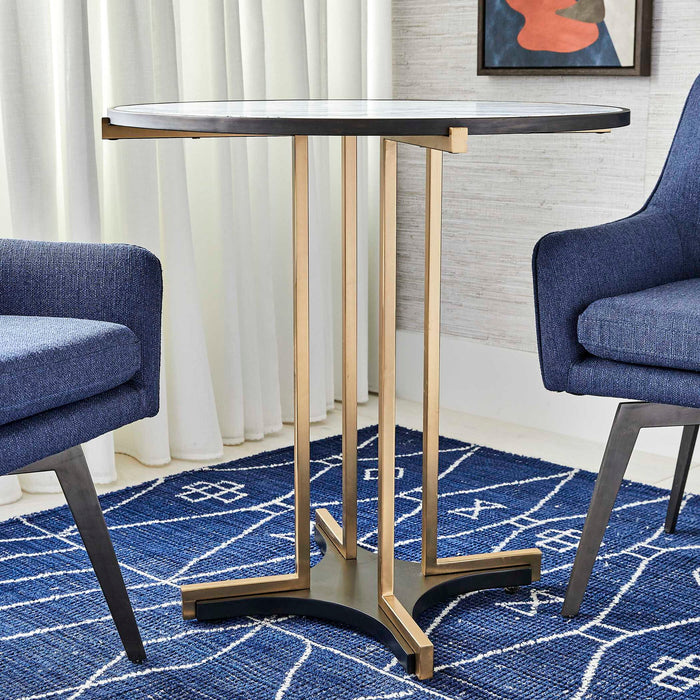 Resplendent - Bistro/Hall Table - Black / Brass / White