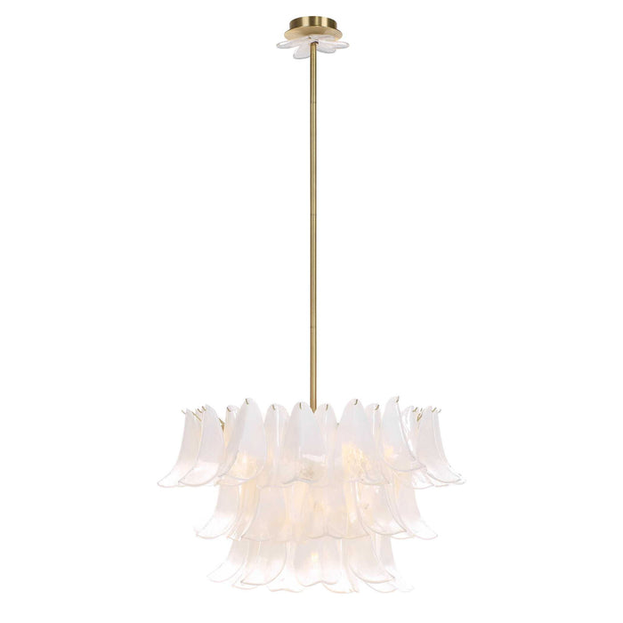 White Lotus - 10 Light Pendant - Brass