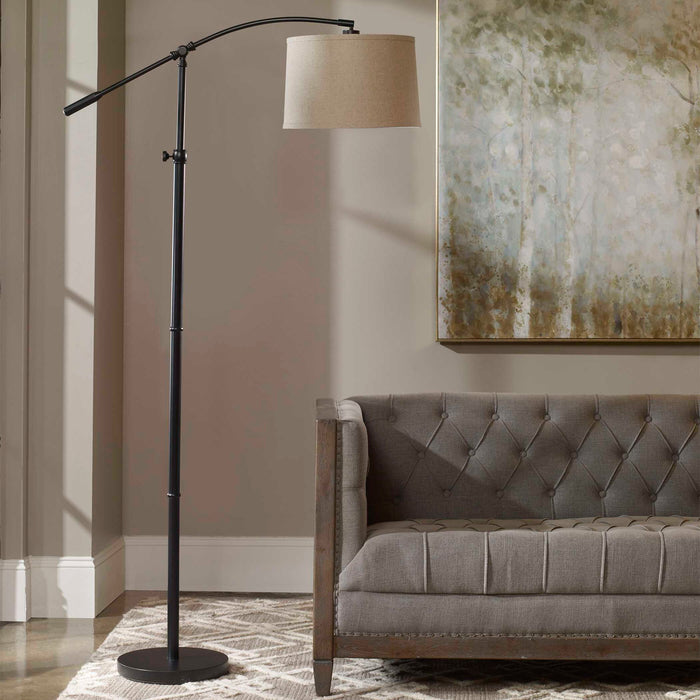Floor Arc Lamp - Rubbed Bronze