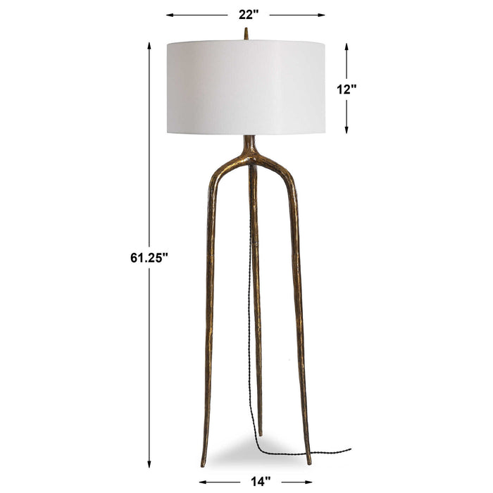 Wish Bone - Floor Lamp - Gold
