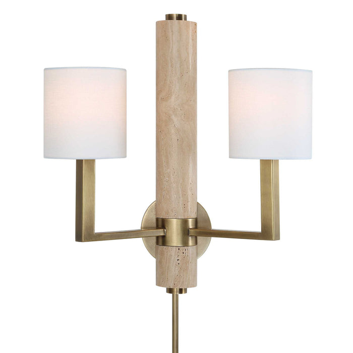 Commune - 2 Light Sconce - Brass