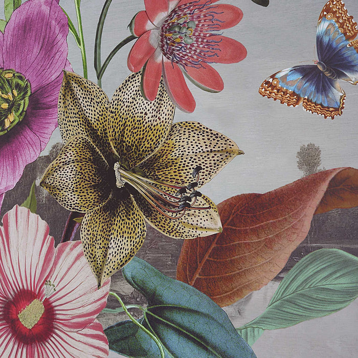 Serene Garden Fantasy - Framed Print - Blue / Gray / Green