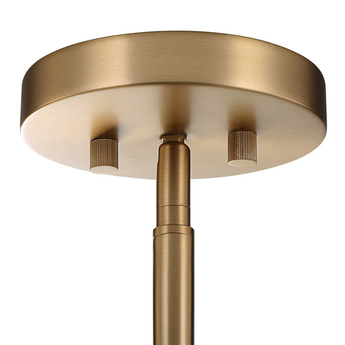 Alabaster Radiance - 8 Light Pendant - Brass