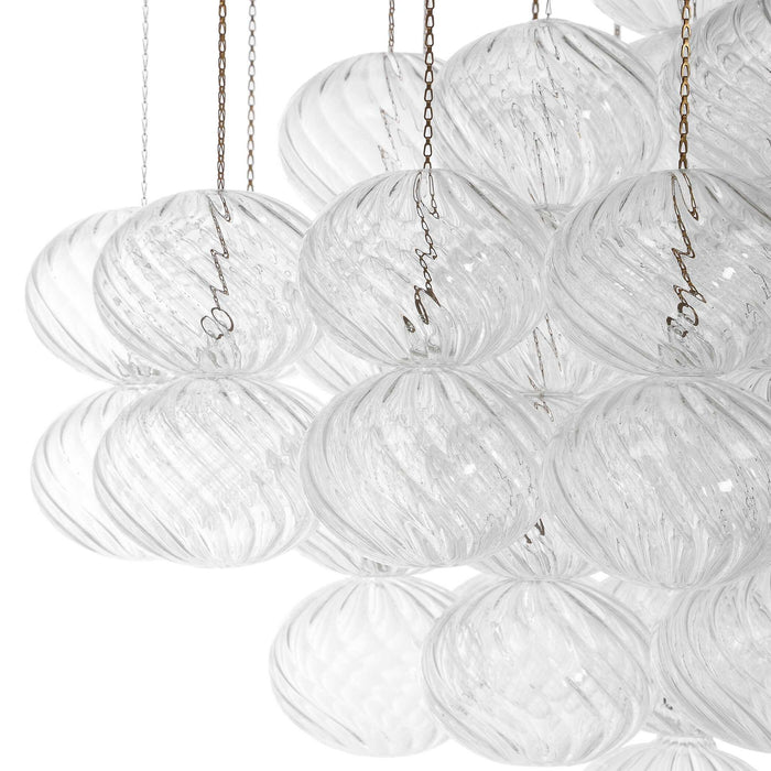 Bubbles - 6 Light Chandelier - Brass