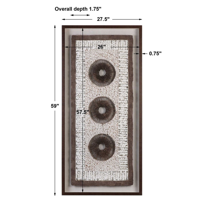 Paper Art - Shadow Box - Brown / White