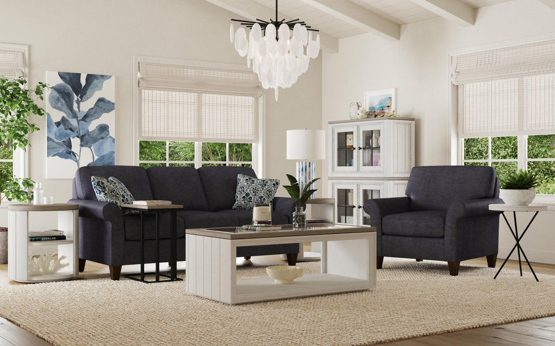 Melody - Rectangular Coffee Table With Casters - White