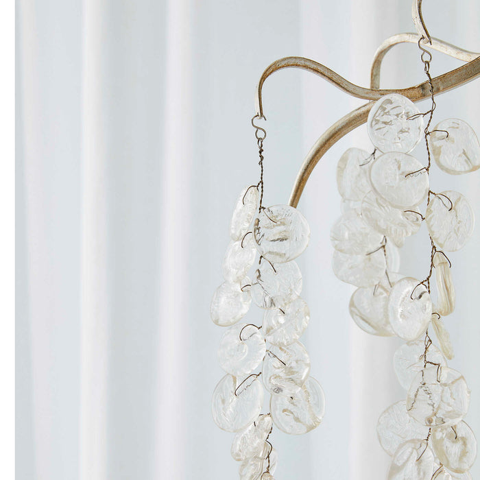 Boreas - 7 Light Chandelier - Silver / White