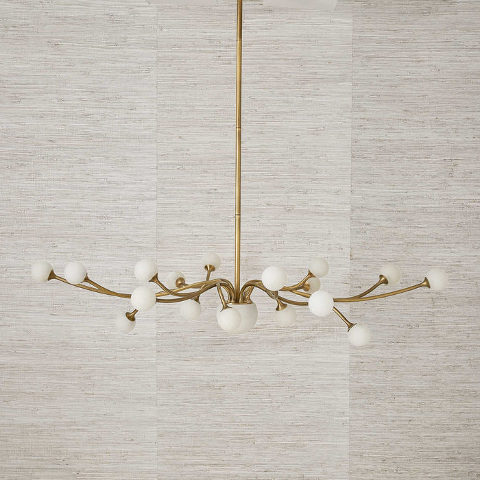 Flurry - 19 Light Pendant - Brass / White