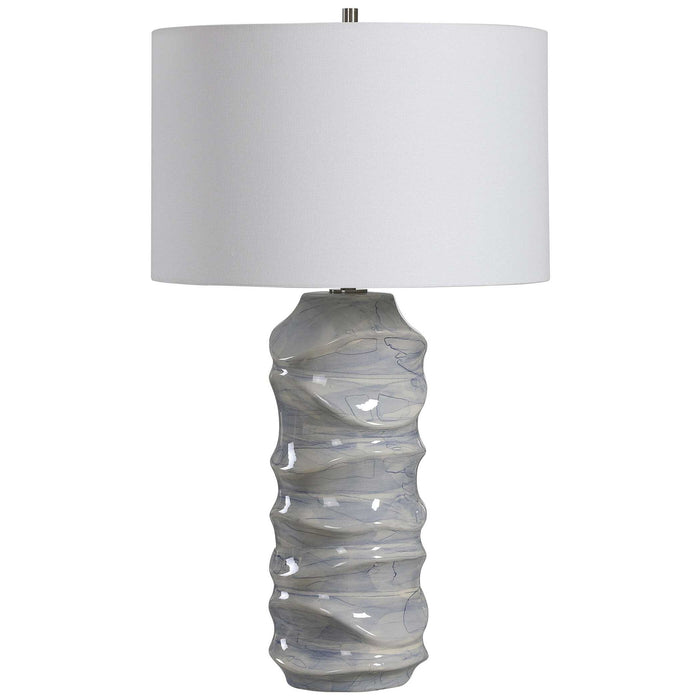 Waves - Table Lamp - Blue & White