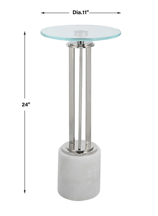 24" Accent Table - White