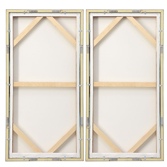 September Desert - Modern Watercolor Art (Set of 2) - Blue