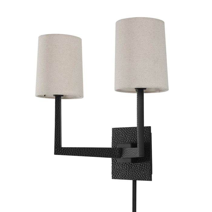 Open Arms - 2 Light Sconce - Black / Gray