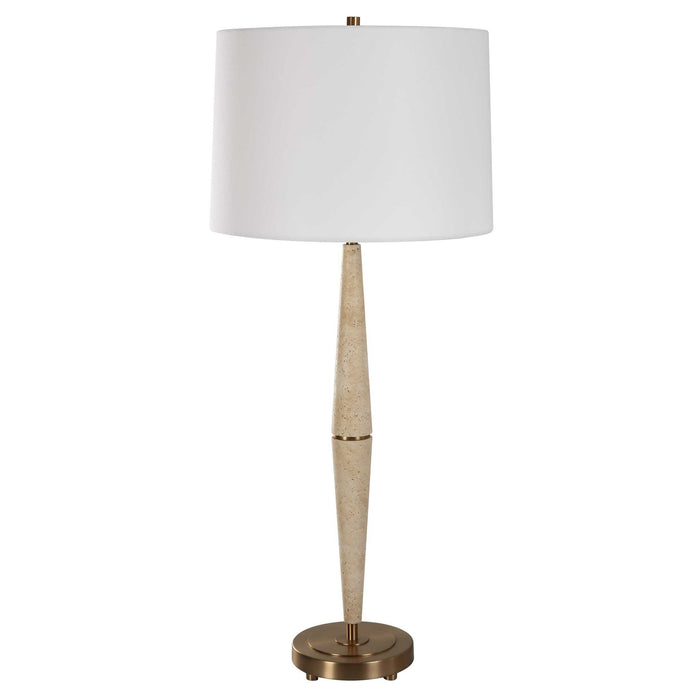 Palu - Travertine Table Lamp - Beige