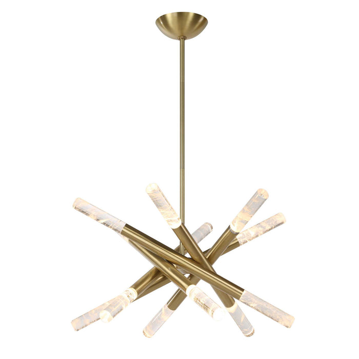 Scepter - 12 Light LED Pendant - Brass
