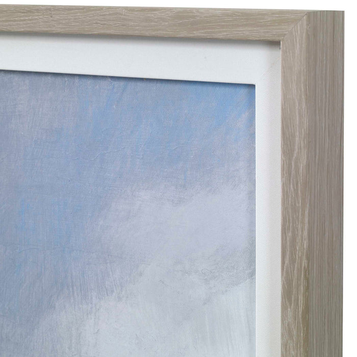 Distant Land - Framed Print - Blue