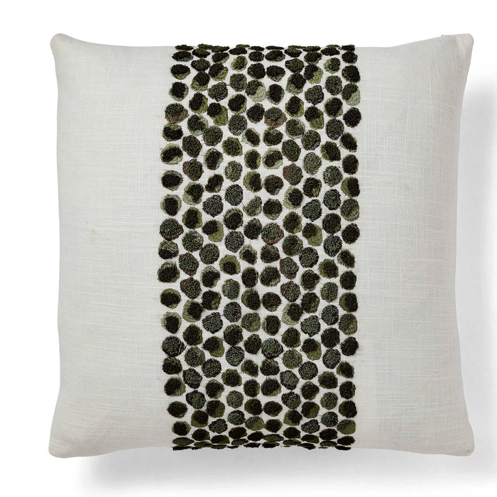 Fig Leaf - Pillow - Green / White