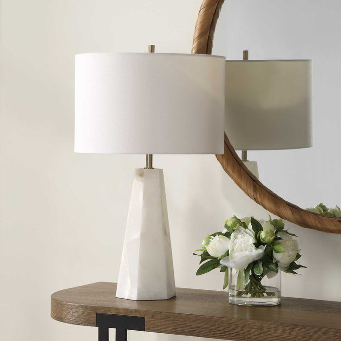 Table Lamp - White Marble