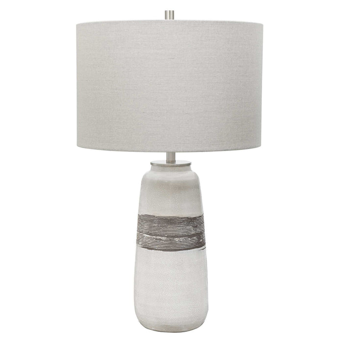 Comanche - Crackle Table Lamp - White