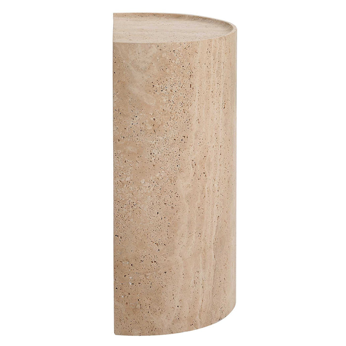 Basilica - Accent Table - Brown / White