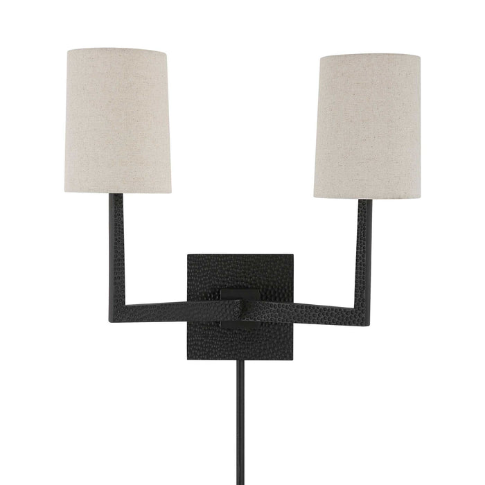 Open Arms - 2 Light Sconce - Black / Gray
