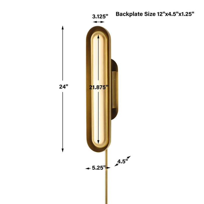 Dot Dash - 1 Light Sconce - Brass