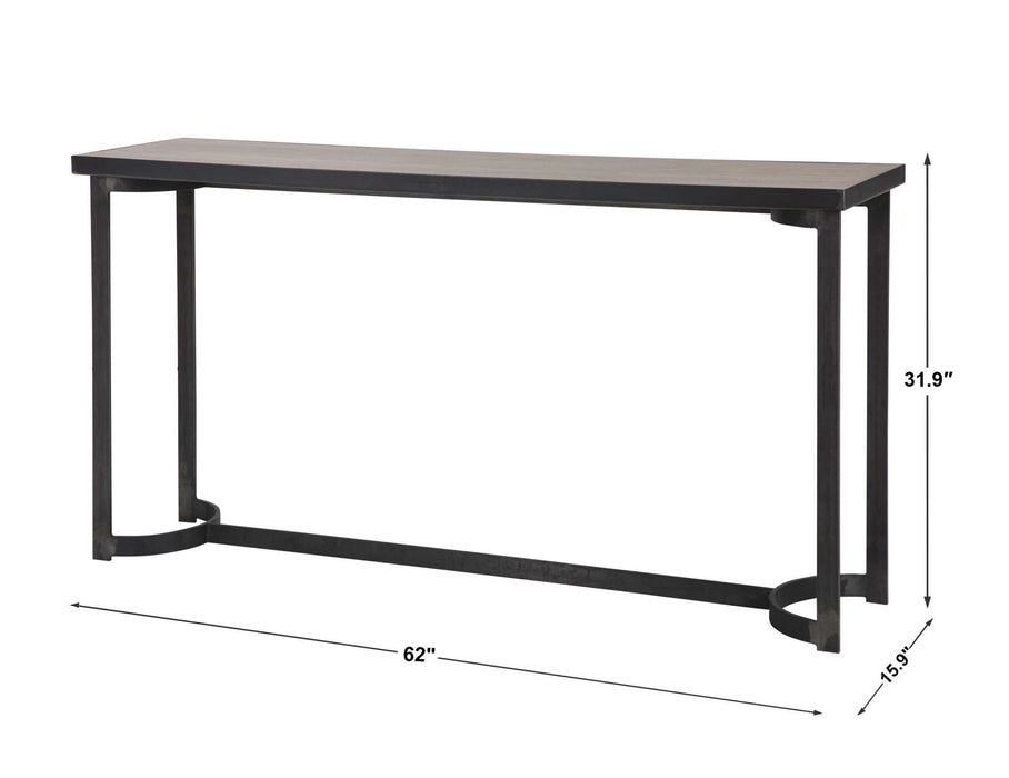 Basuto - Steel Console Table - Light Brown