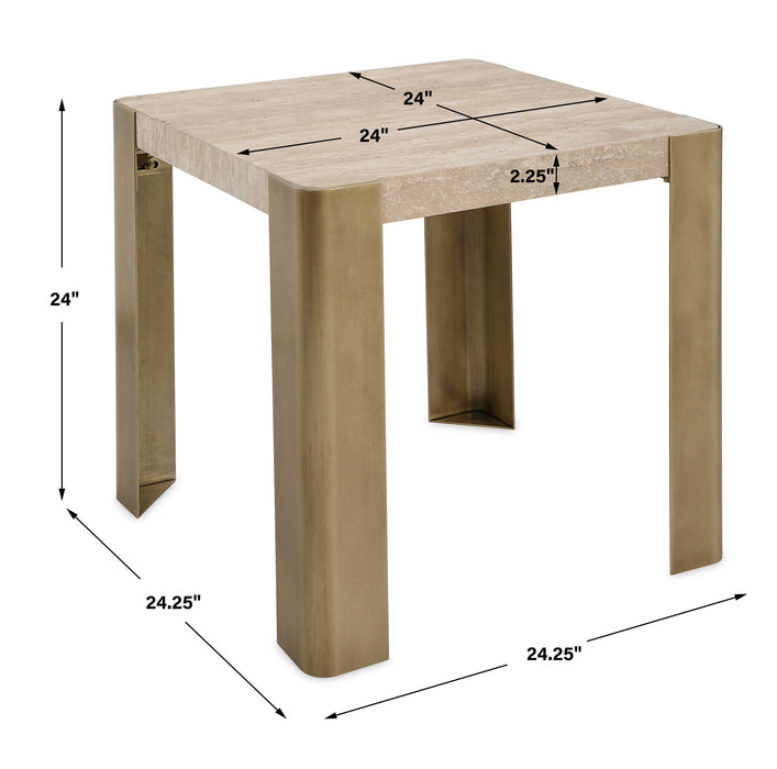 Caress - End Table - Gold