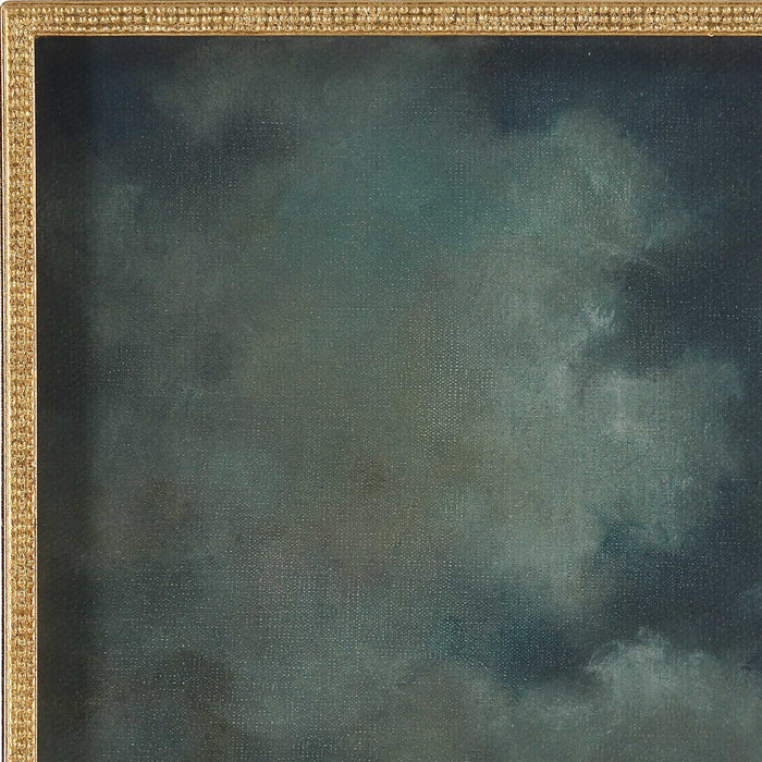 Evening Cumulation - Framed Canvases (Set of 6) - Blue / White